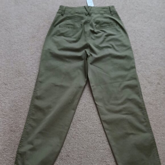 Petite Olive Green Khaki Pants - Picture 4 of 9